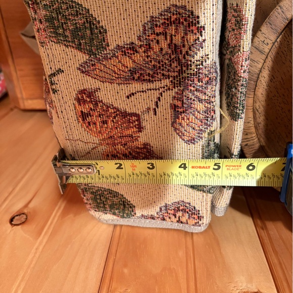 Vintage Butterfly Tapestry Tote Bag with coin Pouch - Picture 8 of 11